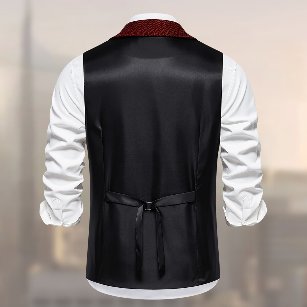 Lincoln™ - Heren Retro Visgraat Waistcoat