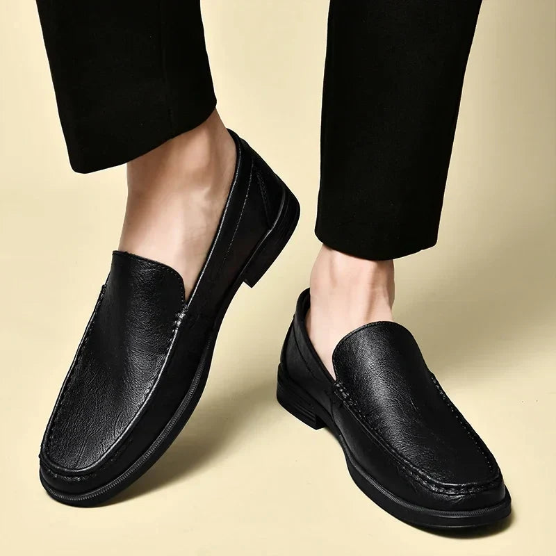 Xander™ - Shiny Leather Loafers