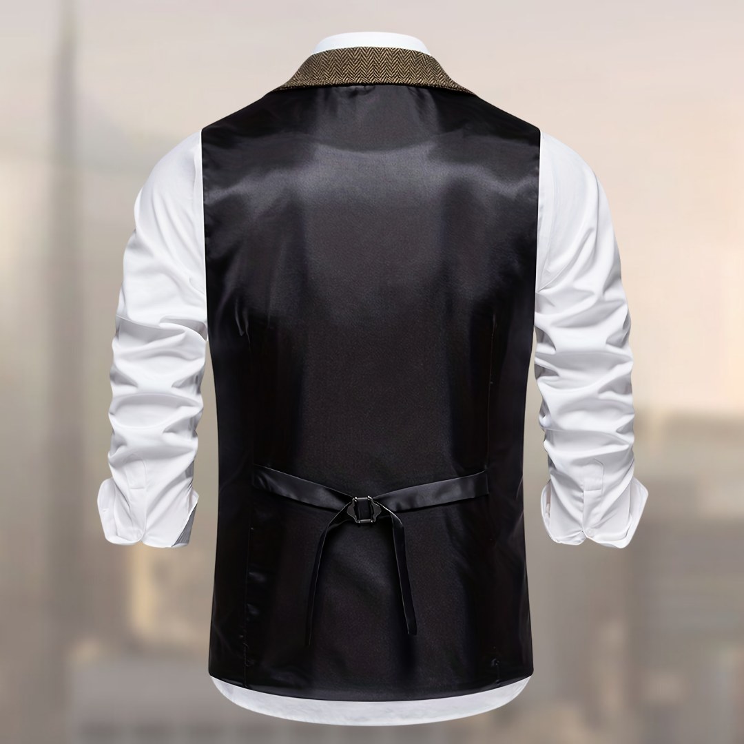 Lincoln™ - Heren Retro Visgraat Waistcoat