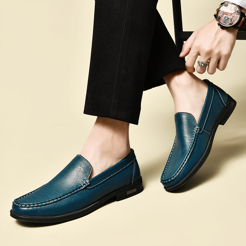 Xander™ - Shiny Leather Loafers